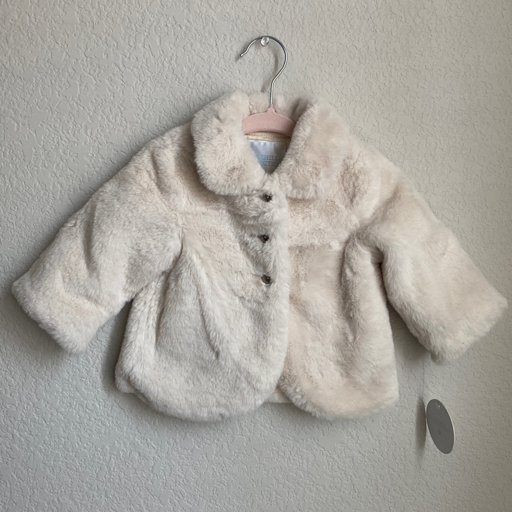 Edgehill Collection Baby Faux Fur Coat 12M 🤍🦢🕊️